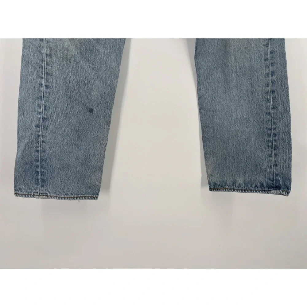 Levis 501XX Mens 34x30 Jeans Y2K  Light Distressed Blue Workwear Faded Denim